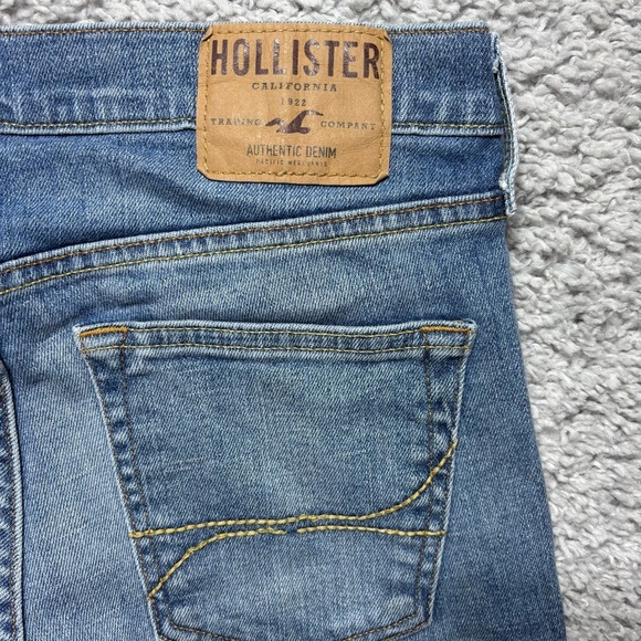 Hollister Jeans Mens 32 x 30 Skinny Light Wash Classic Casual Stretch Denim - Picture 3 of 4